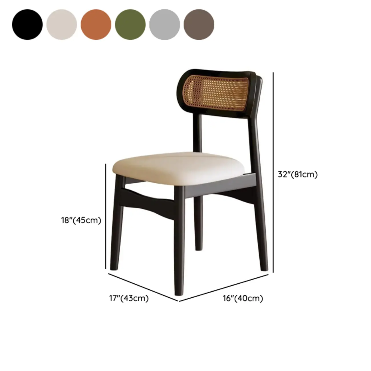 Soft Retro Upholstered Faux Leather Dining Chair