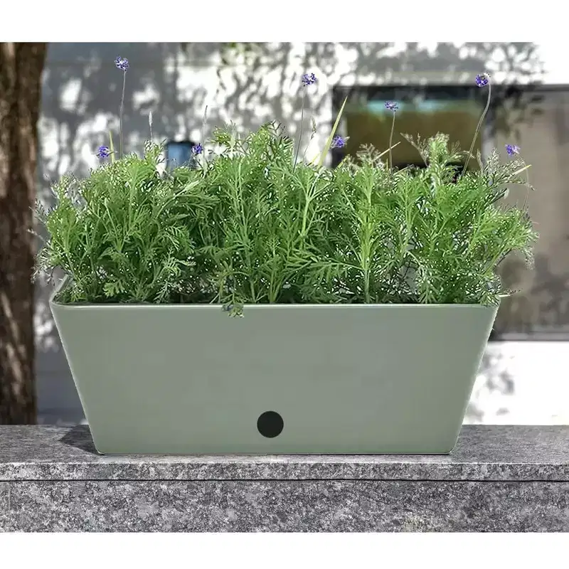 Tierra Garden 16 Rectangular Self-Watering Bamboo Planter
