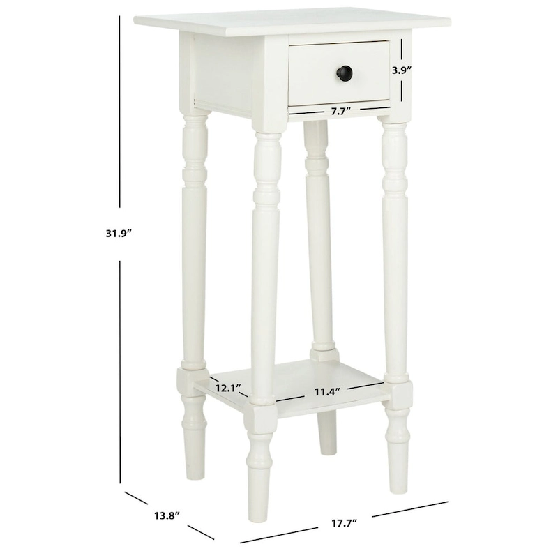 SAFAVIEH Arrie Black Accent Table - 17.7 x 13.8 x 31.9 - 18Wx14Dx32H