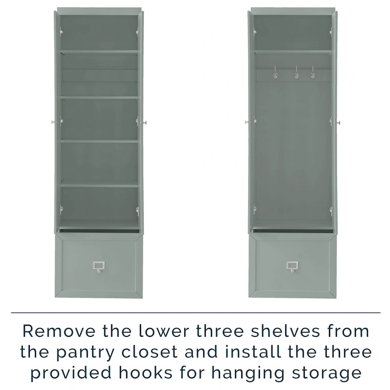 Crosley Harper Convertible Pantry Closet - 12.5 x 22 x 74