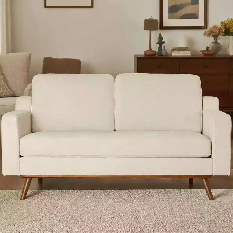 Dyonery 65.4 Sofa, comfortable sofa, living room sofa, medieval modern small sofa, with spring pads, solid wood frame, tool-free assembly