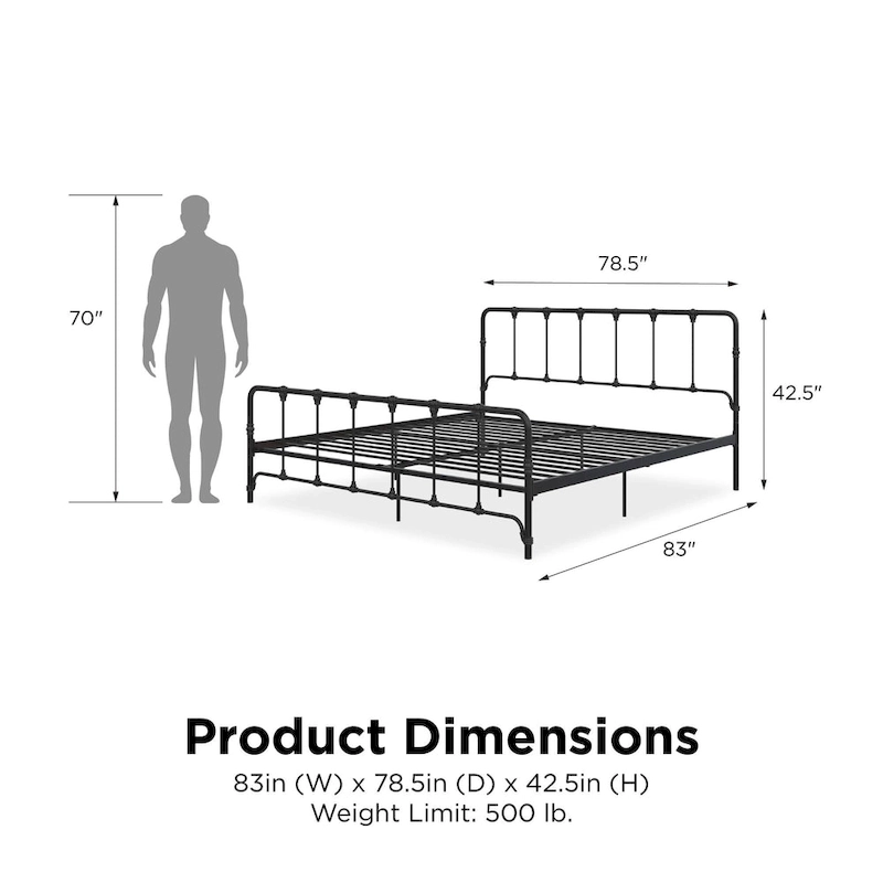 Avenue Greene Sandy Farmhouse Metal Bed