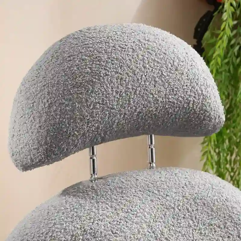 Modern Sherpa Fabric Nursery Rocking Chair