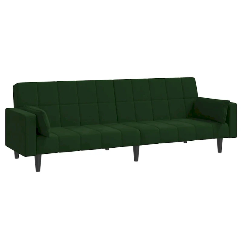 vidaXL 2-Seater Sofa Bed Upholstered Convertible Sleeper Sofa Couch Velvet - 86.6  x 33.3  x 27.2