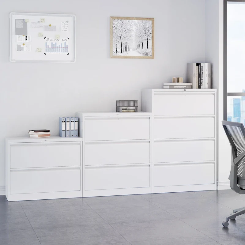 35W 2/3/4-drawer Lateral Locking Steel File Cabinet for A4, Legal, Letter