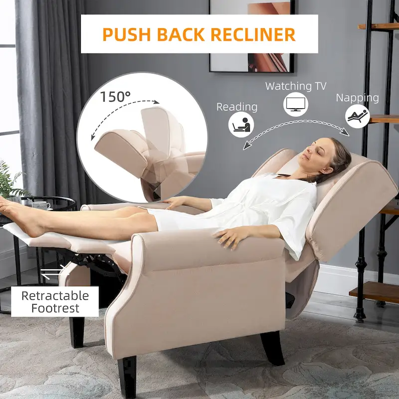 Heated Massage Recliner Chair with Lumbar Heating & Remote Controller