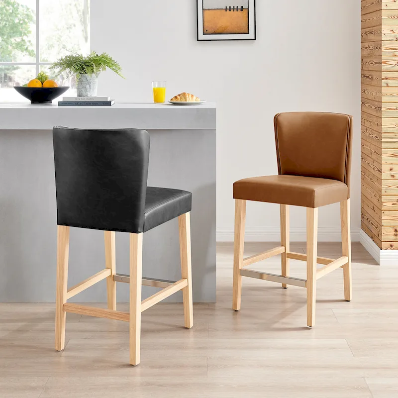 Albie KD Faux Leather Counter Stool