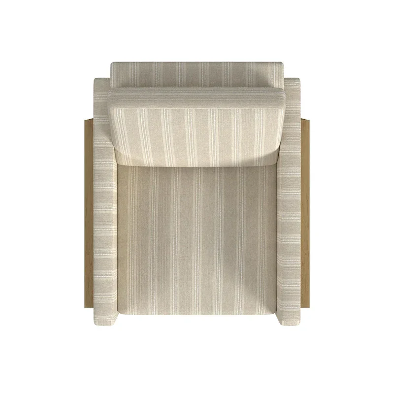 Wood Frame Accent Chair - Cream Boucle - Single Seater