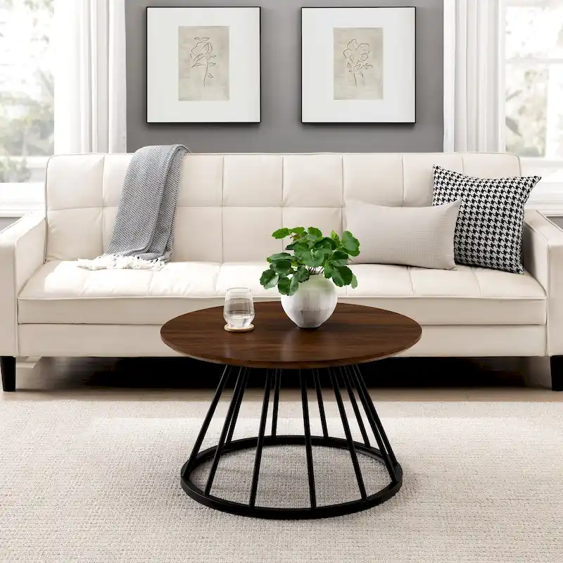 Modern 30-inch Round Coffee Table