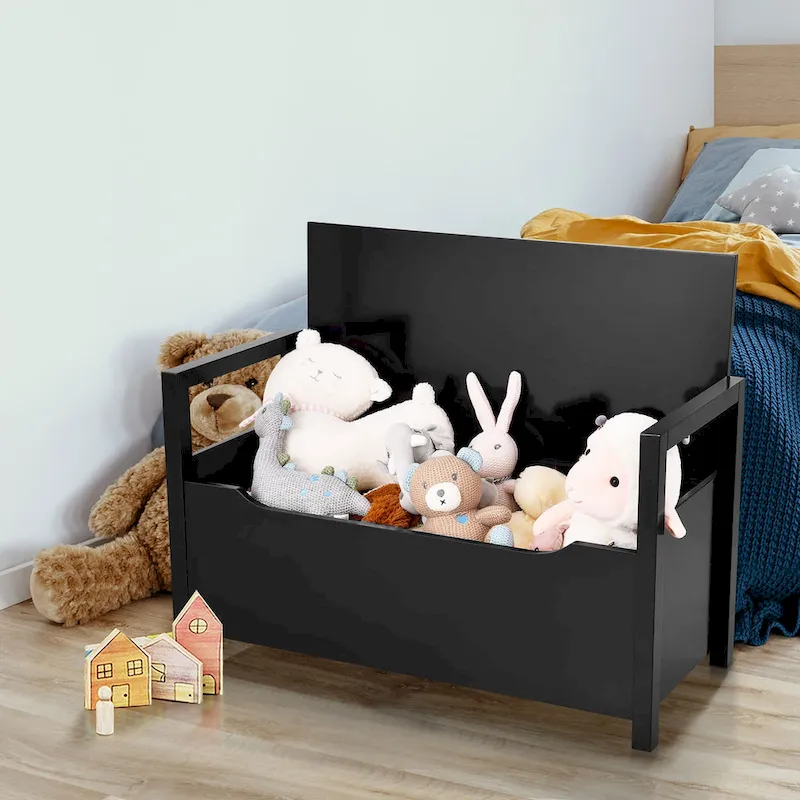 Storage Bench with Cushion and Hidden Storage