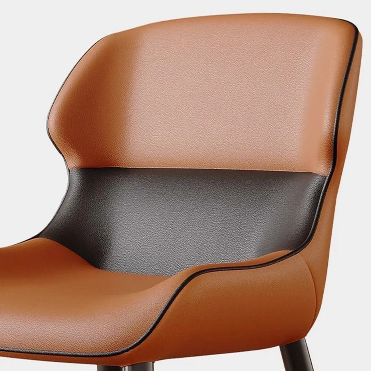 Modern Faux Leather Full Back Dining Chair