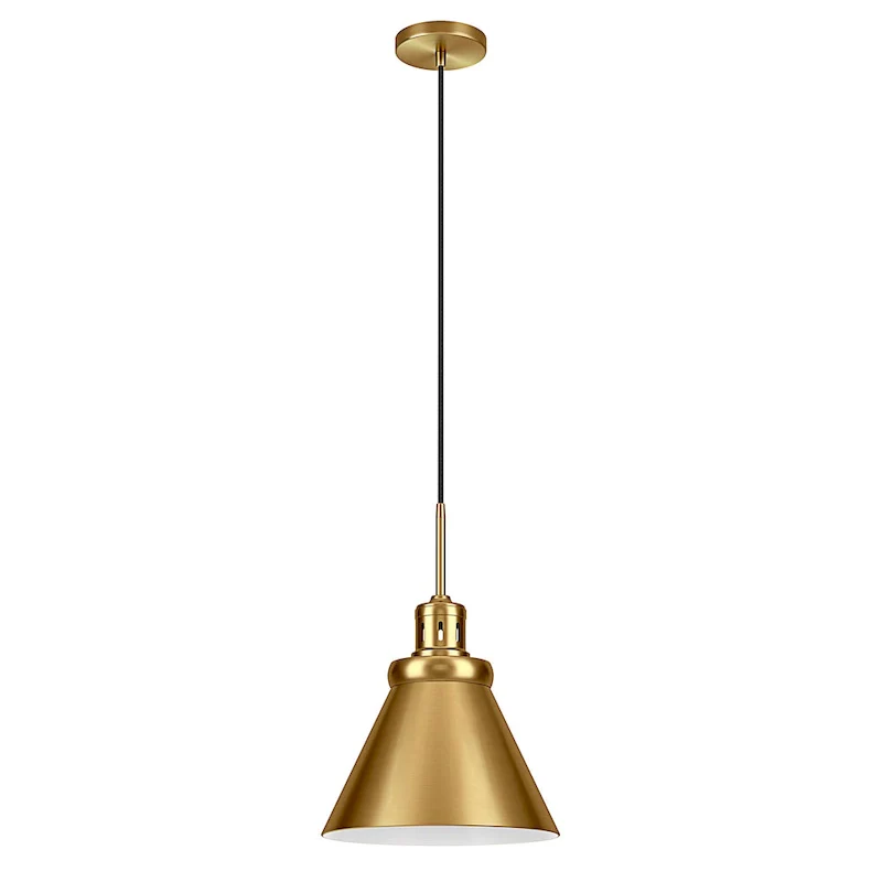 Zeno 12  Wide Pendant with Metal Shade