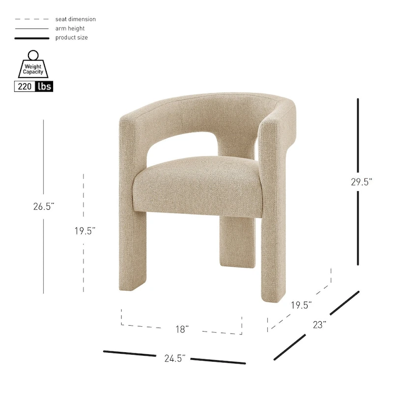 Sherlyn Dining Side Arm Chair