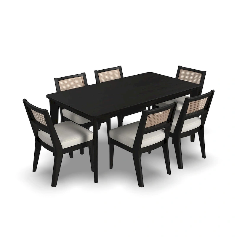 Brentwood Black Wood Rectangle Dining Set by Homestyles - 66  x 30  x 36