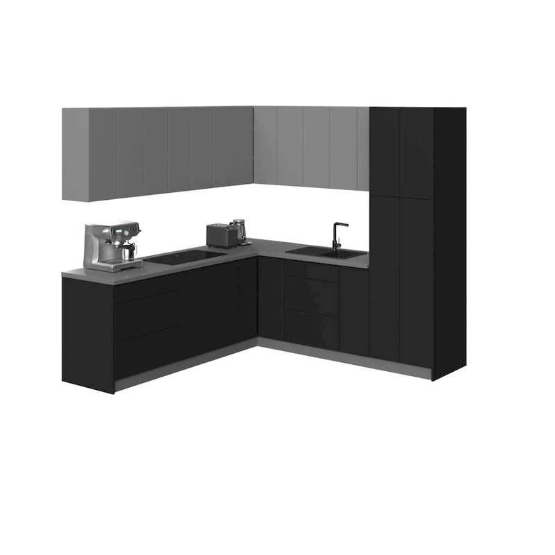 Kitchen Urban Collection Black Color Base Size 8x8Ft Wide - 96x96
