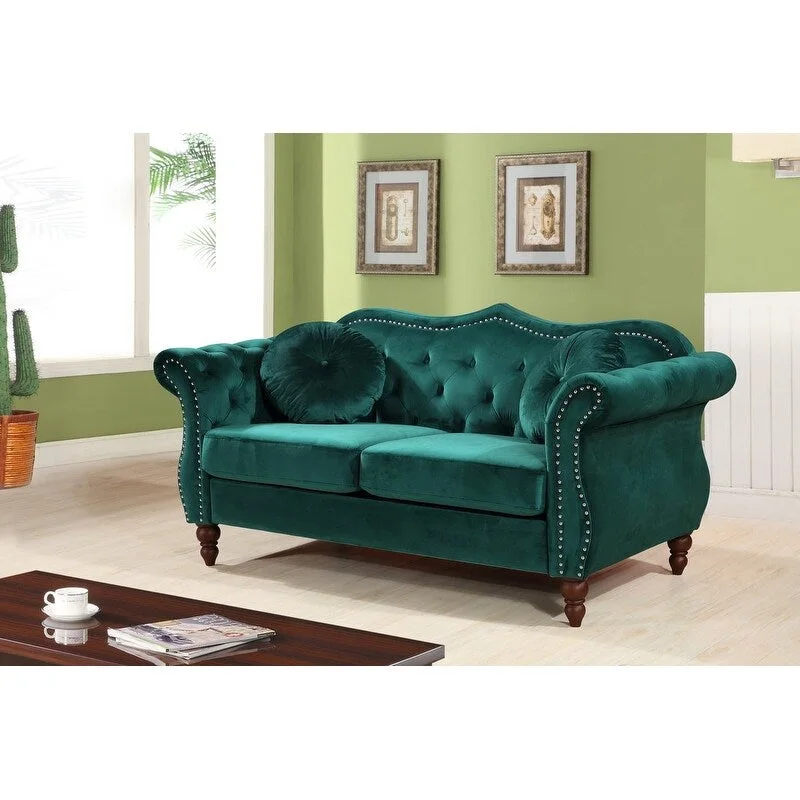 Classic Nailhead Chesterfield Loveseat