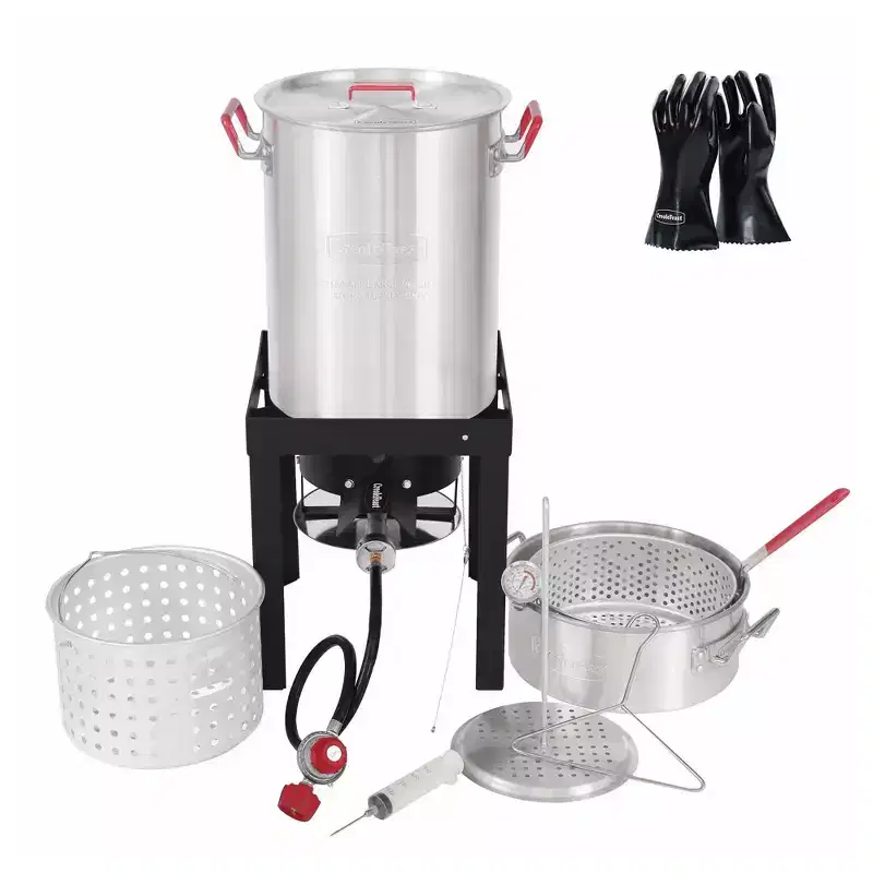 Creole Feast 30qt Aluminum Turkey Fryer Boiler Kit TFK-TG-3001TG