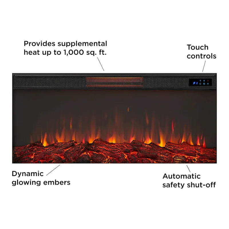 Alcott 75  Landscape Electric Fireplace by Real Flame