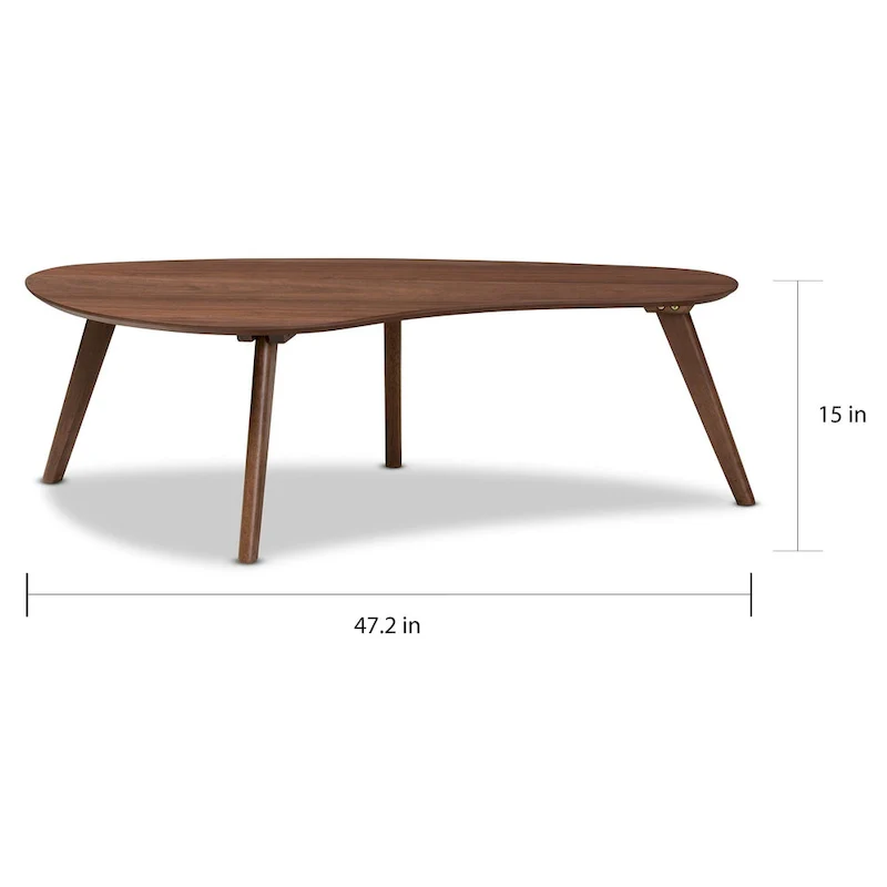 Carson Carrington Battrask Walnut Finished Coffee Table