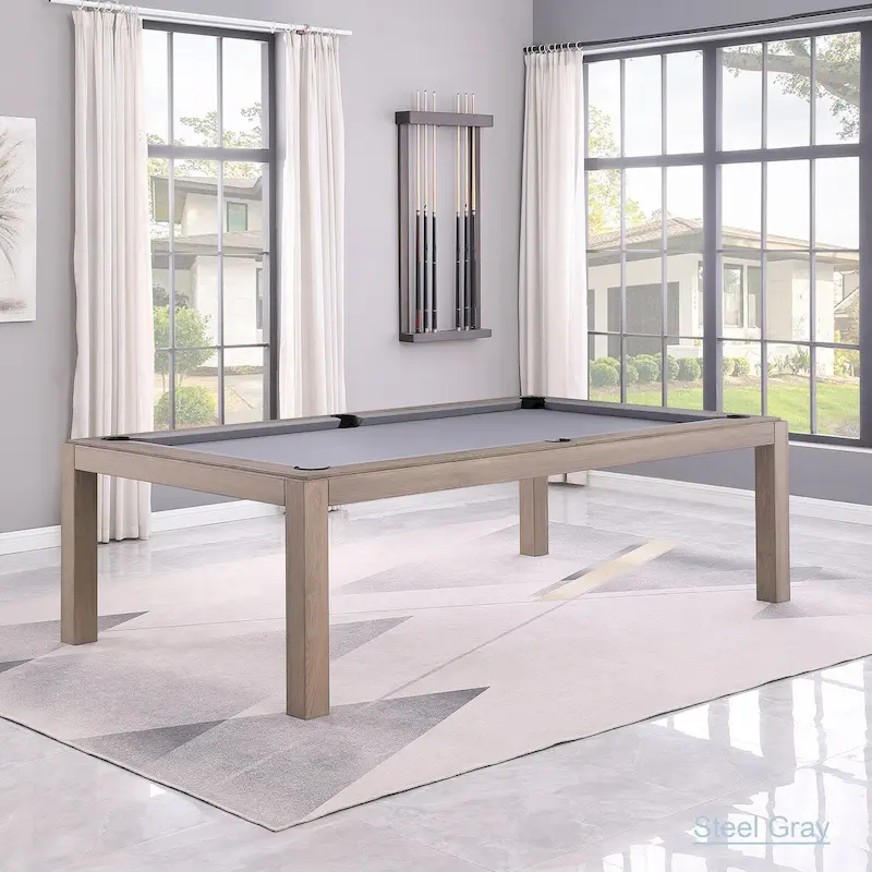 Olivia GreyWash Ash 7ft Billiard Slate Pool Table with dining top