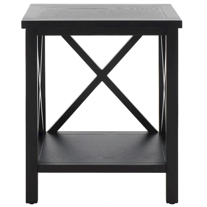 Cross Back End Table, Multi-Color (Black / Oak / Teal / Grey / White / Green), 1-Person Use