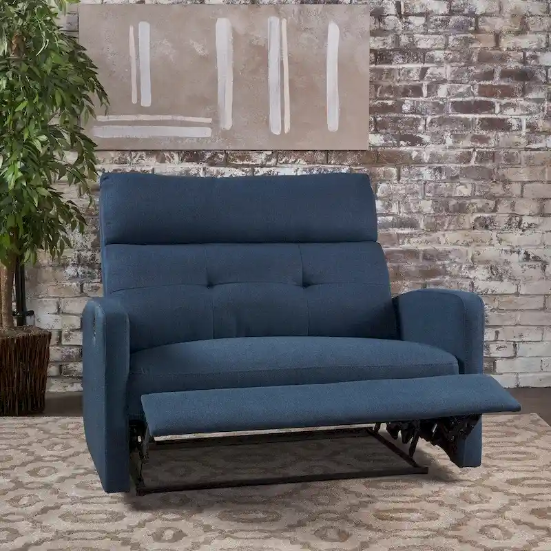 Fabric 2-Seater Recliner Club Chair