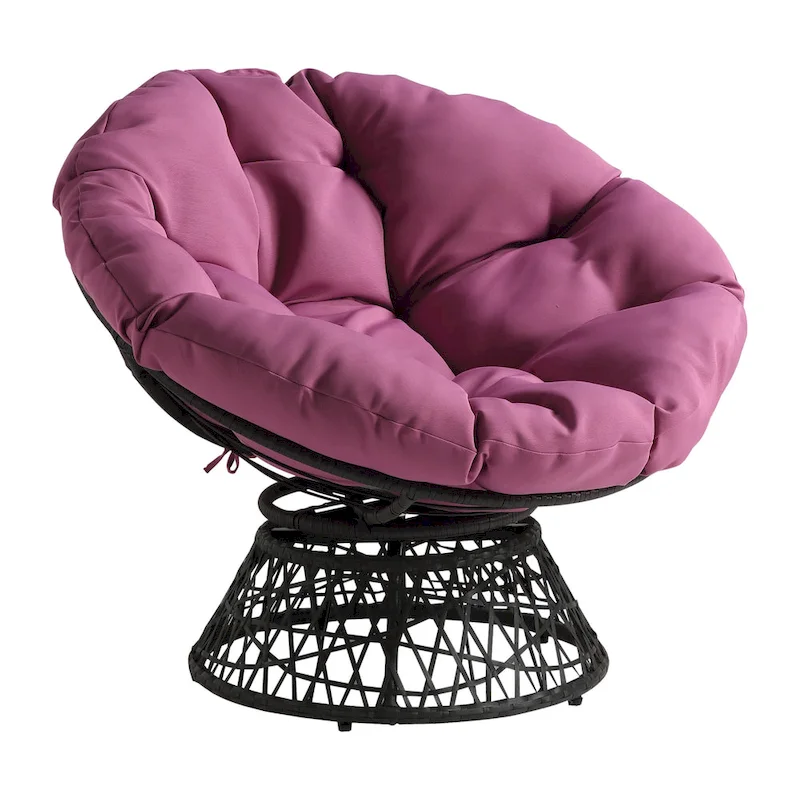 The Curated Nomad Avoca Woven Wicker Papasan Chair