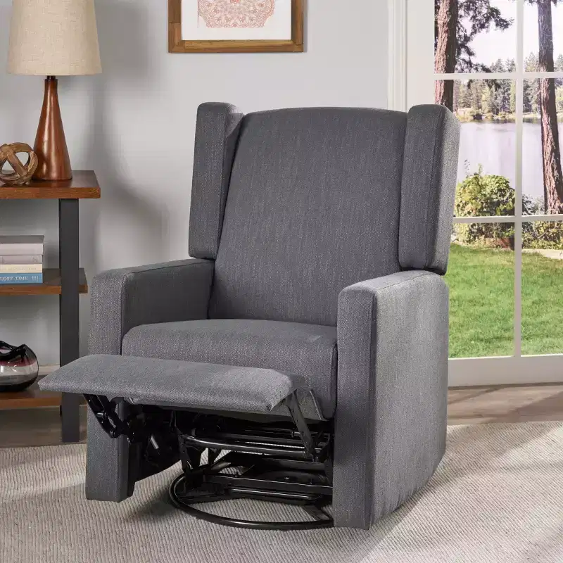 Christopher Knight Home Hounker Fabric Upholstered Swivel Recliner
