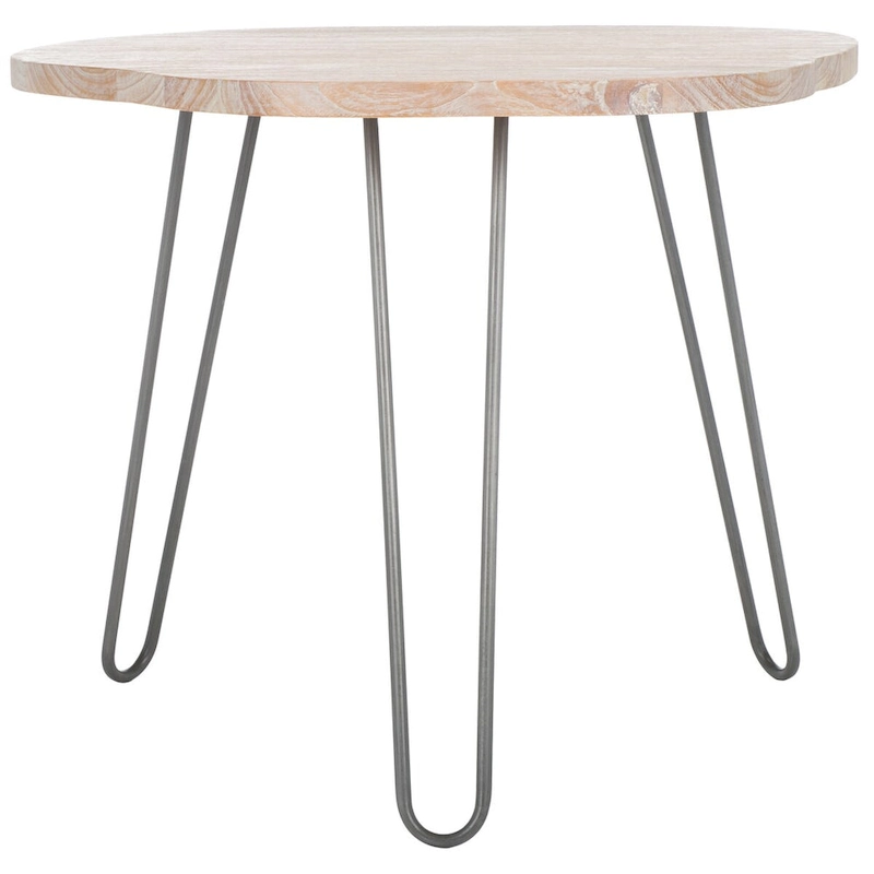 SAFAVIEH Lozka Wood Top Grey / White Wash Dining Table - 39.4 x 35.4 x 29.9 - 39Wx35Dx30H