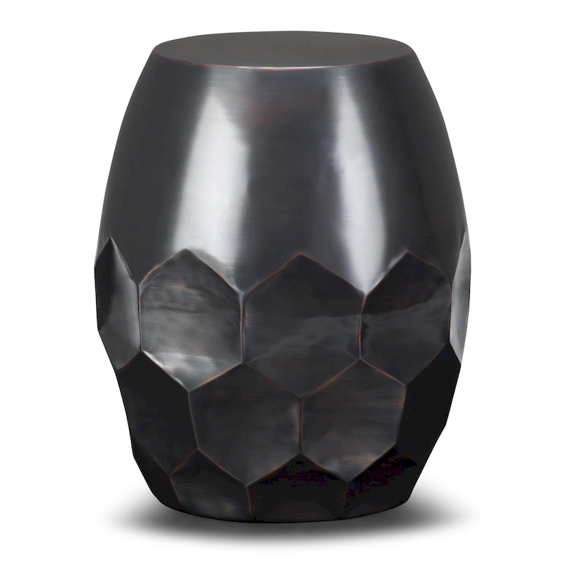 WYNDENHALL Cristy Industrial 16 inch Wide Metal Accent Side Table, Fully Assembled - 16 W x 16 D x 19.5 H