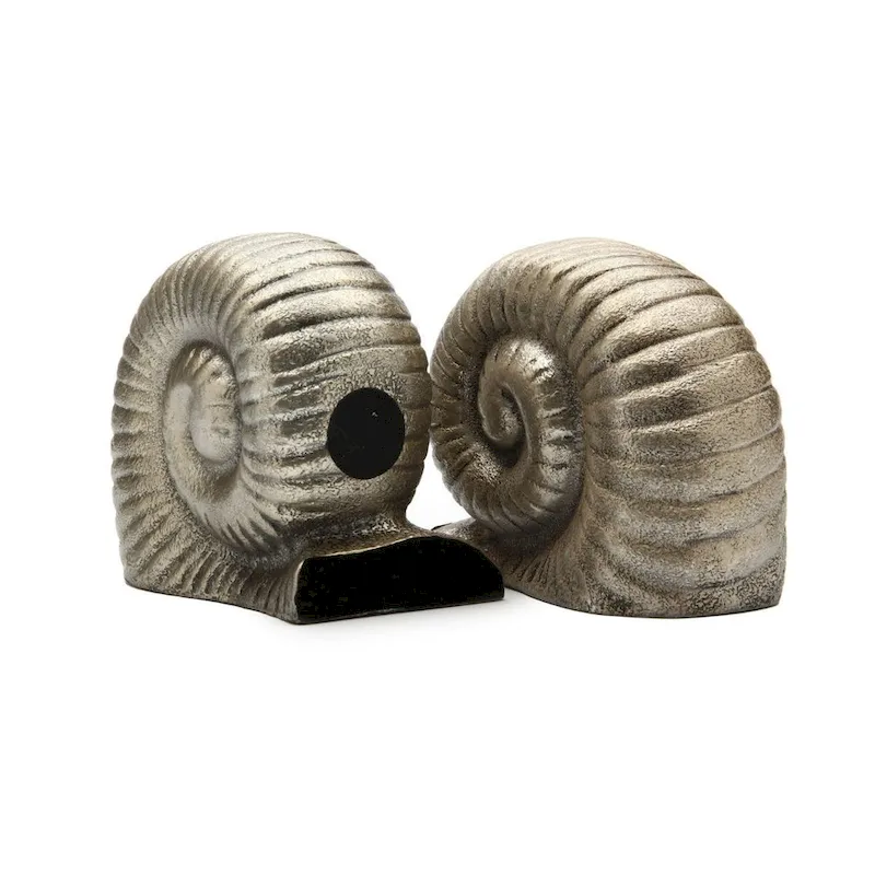 Nickel Snail Bookends