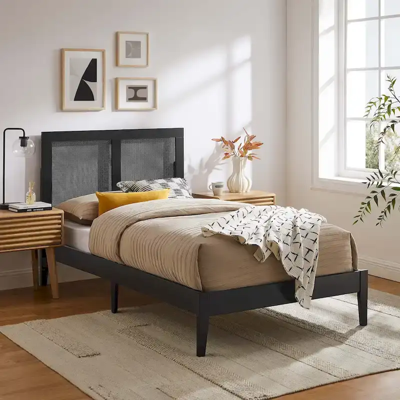 Sirocco Rattan and Wood Platform Bed