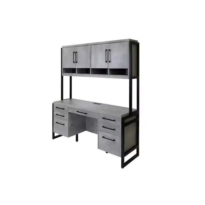 Mason Modern Wood Laminate Hutch with Wood Doors - Martin Furniture