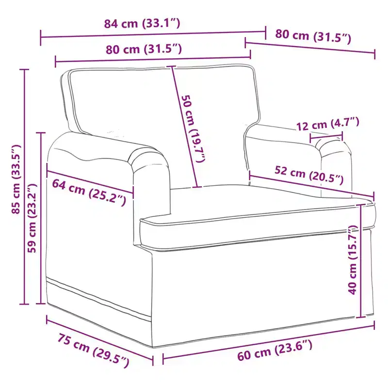 vidaXL Sofa Set 2 pcs Dark Grey 144 x 80 x 85 cm Fabric
