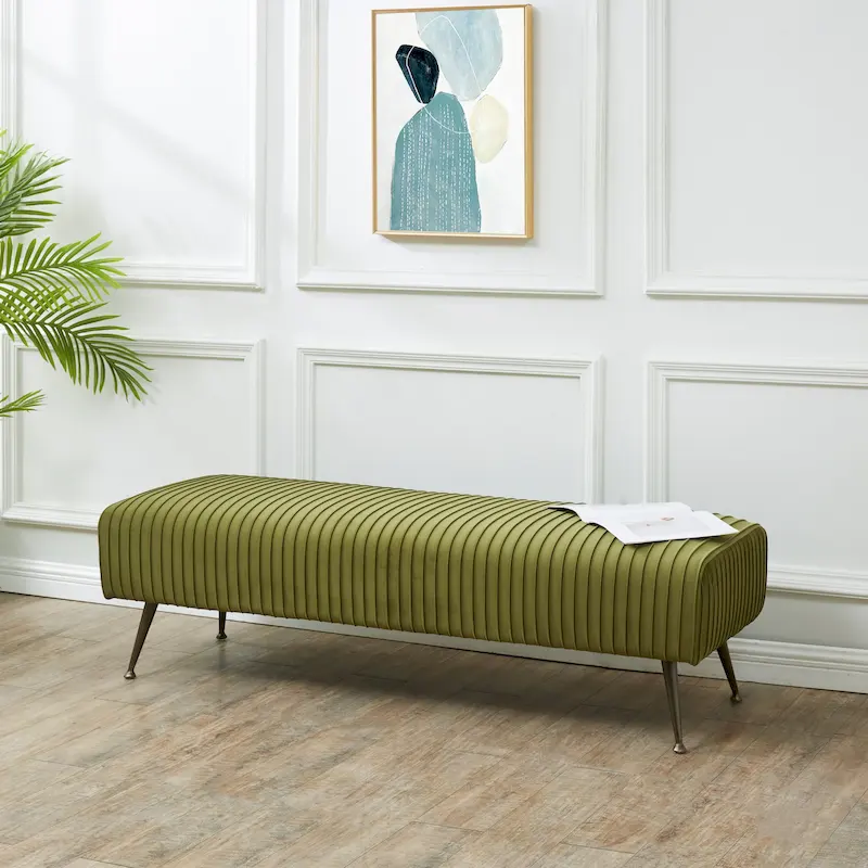 Contemporary Velvet Bench 60