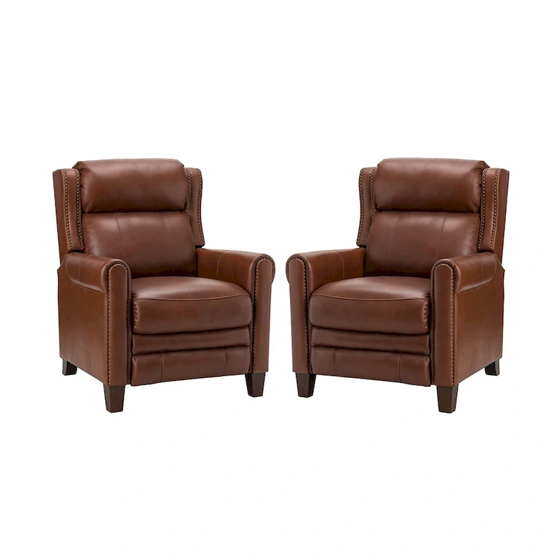 Felisa 32.48  Wide Genuine Leather Manual Recline Set of 2
