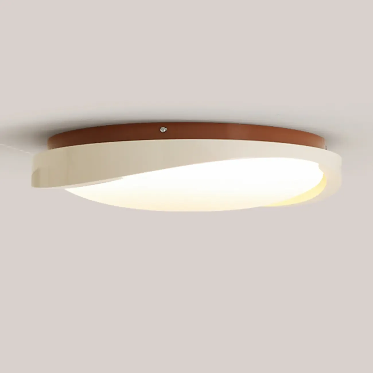 Modern White Round Dimmable Flush Mount LED Ceiling Light