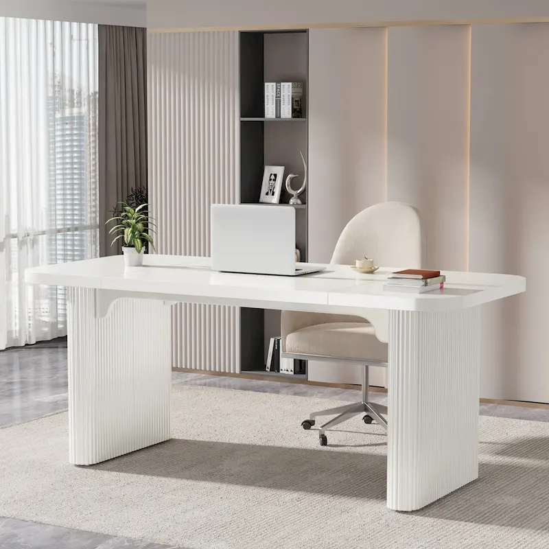 62.99 W Modern Executive Desk Simple Computer Desk with Engineered Wood Top and Legs