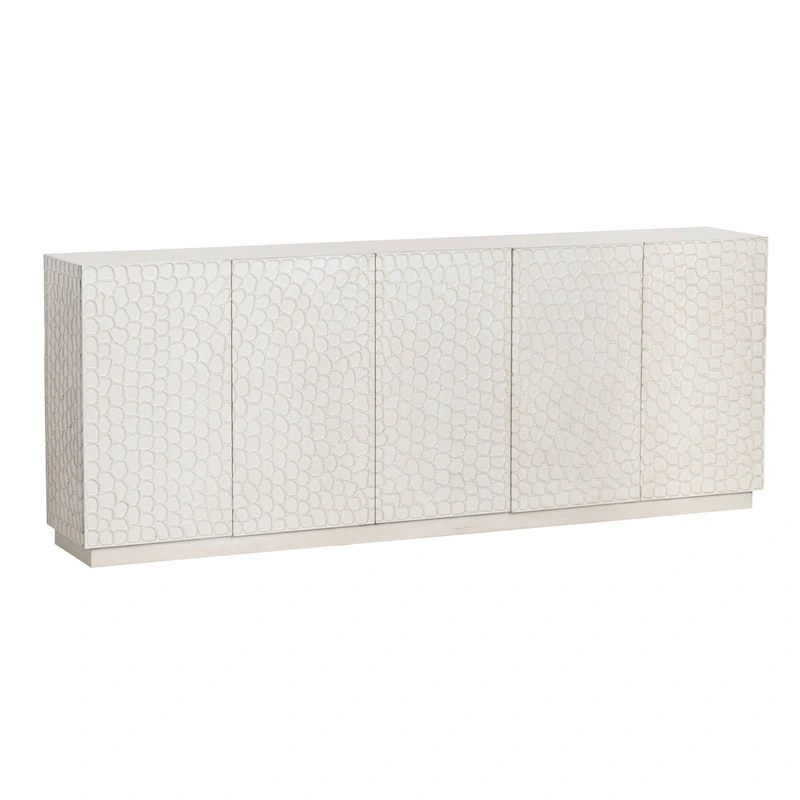 Mango Wood Five-Door Living Room Buffet Sideboard