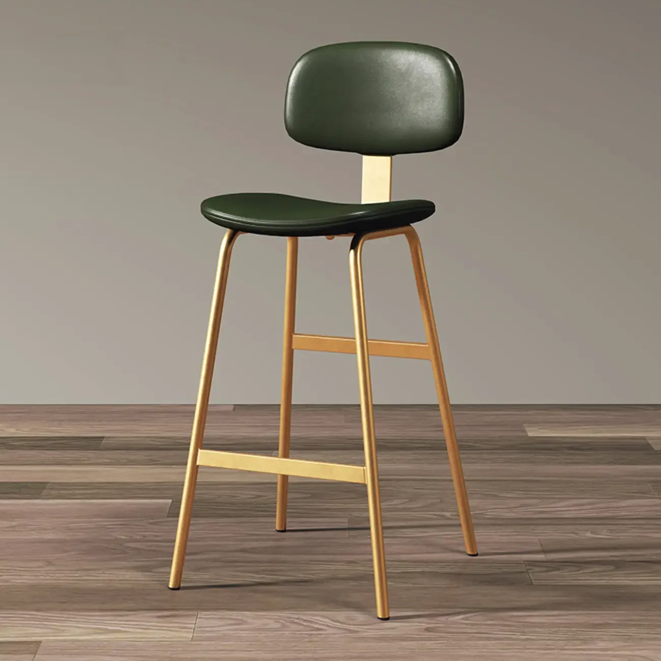 Saddle Faux Leather Counter Stools with Backs