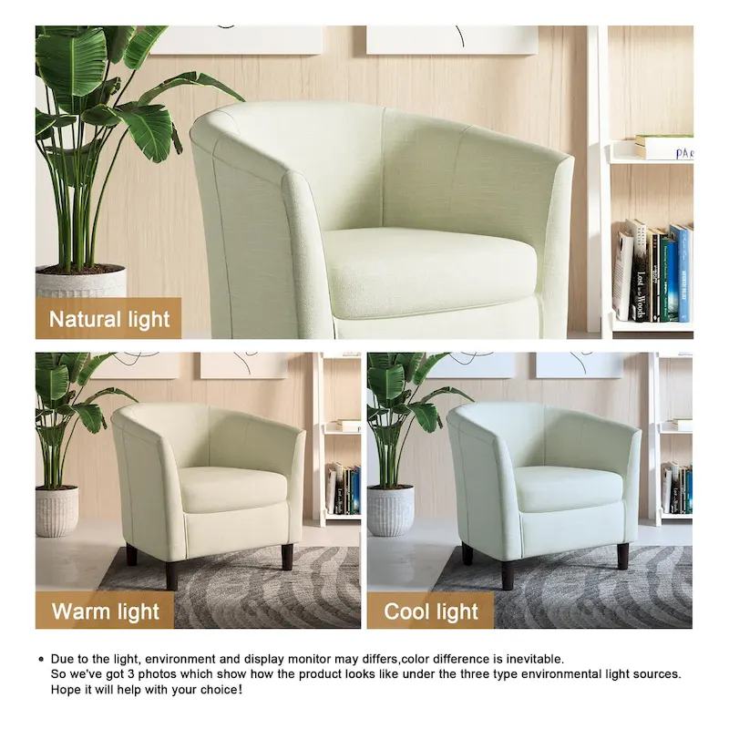 Modern Barrel Accent Chairs Cozy Armchair Club Chair