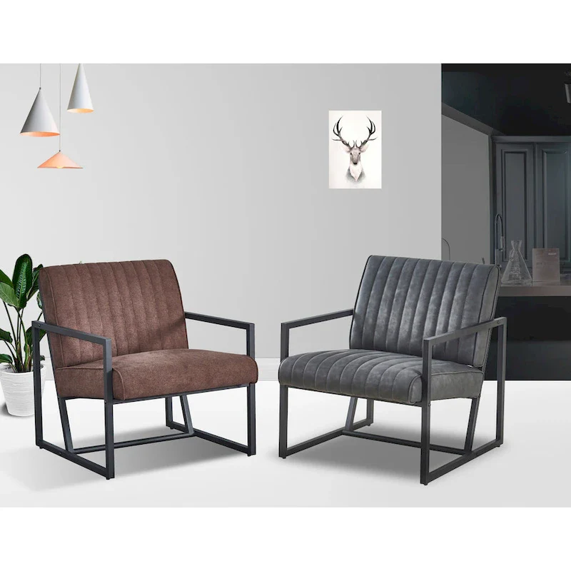 Modern 26 Arm Chair with Steel Legs