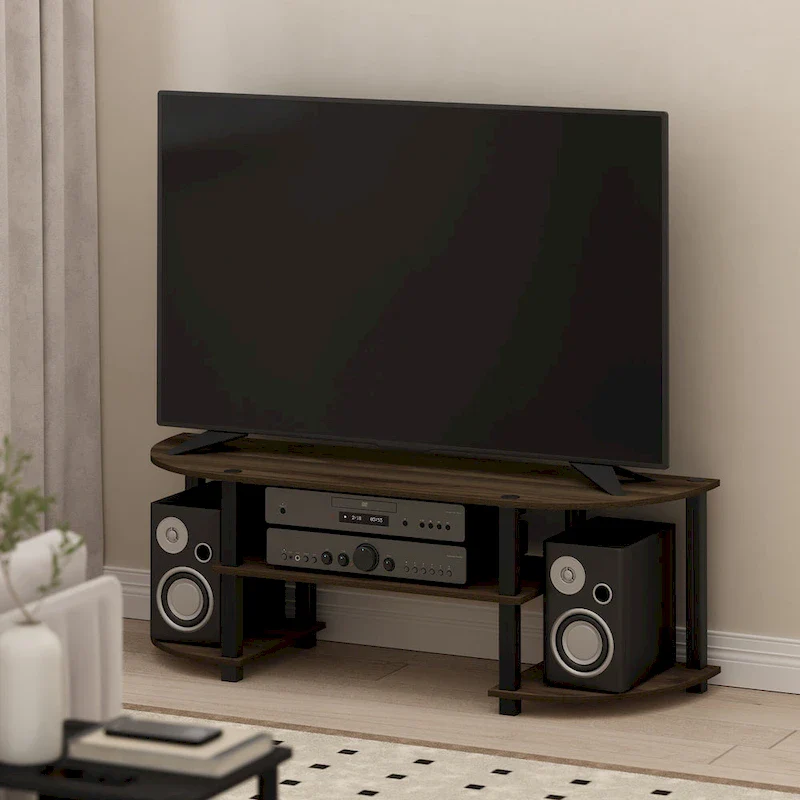 Multi-Color Wide TV Stand, Contemporary Style, Fits 32–42