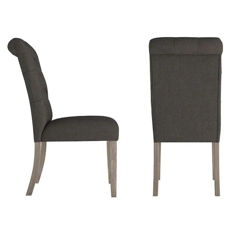 Krakova Tufted Rolled Back Parsons Chairs (Set of 2)