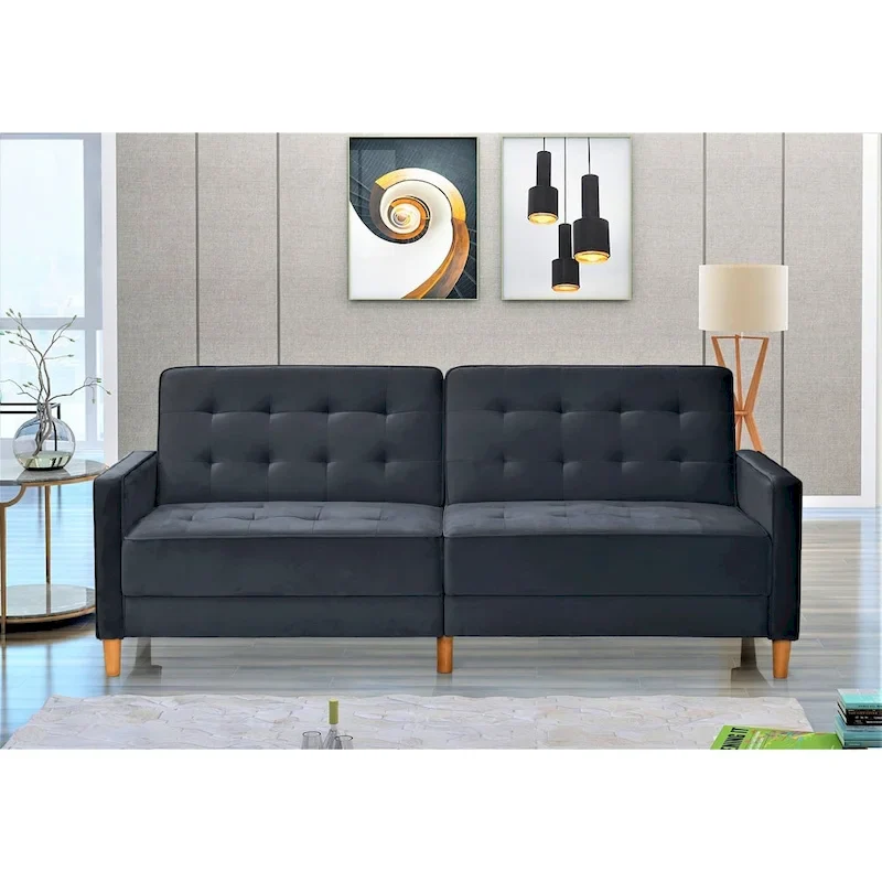 Tufted Velvet Sofa Bed Sleeper