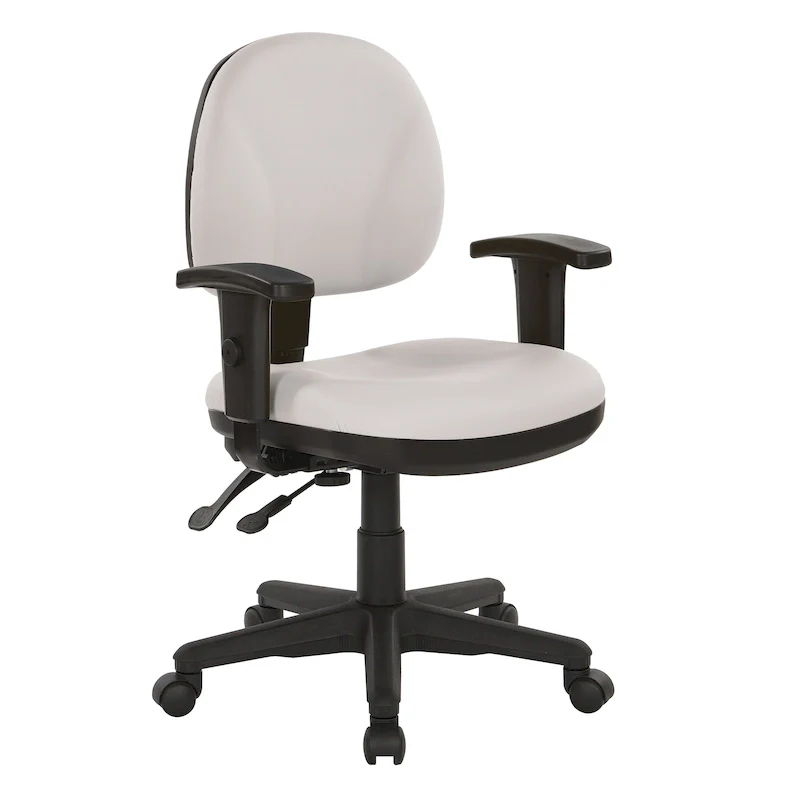 Snow / Black / Blue / Buff / Sage / Stratus / Java / Lipstick Fabric Ergonomic Office Chair with Lumbar Support & Adjustable Arms – 1-Person