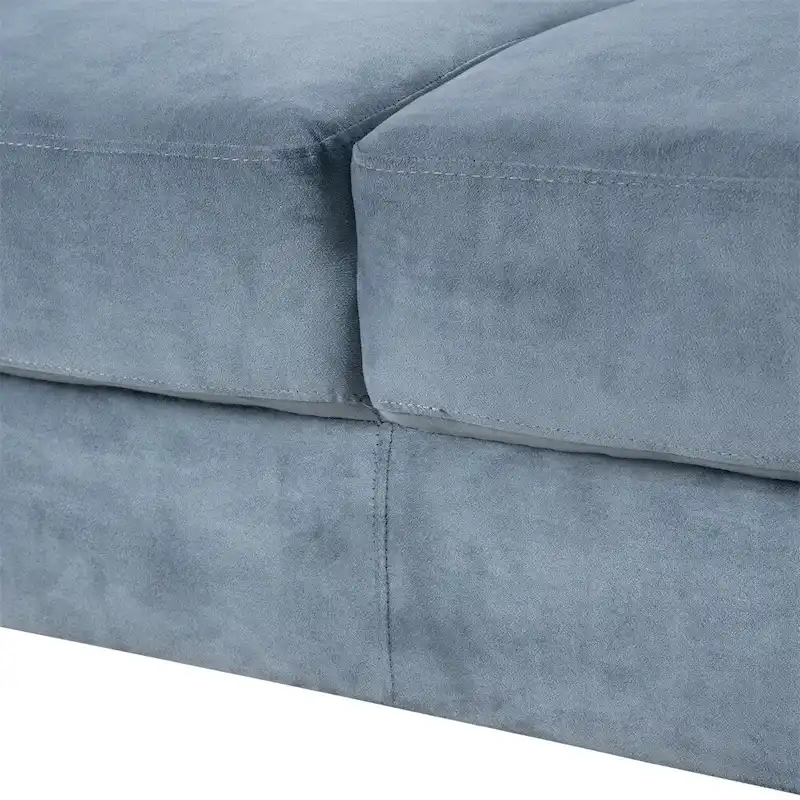 Fabric Sofa with Wood Frame and Legs