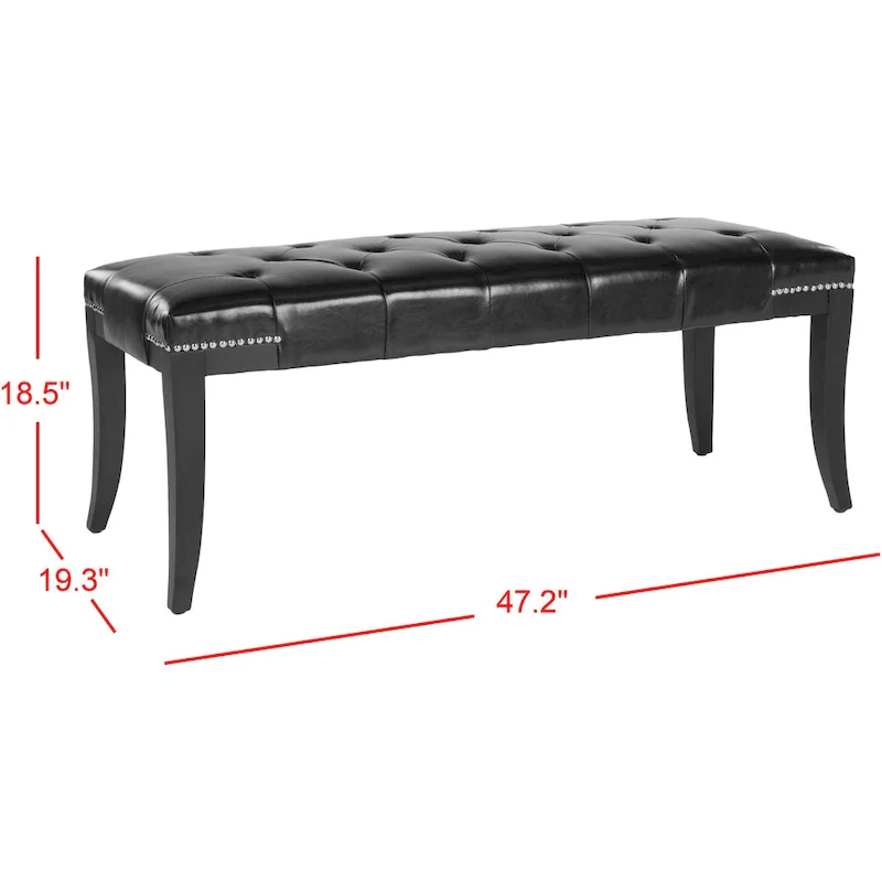 Tufted Nailhead Bench 48