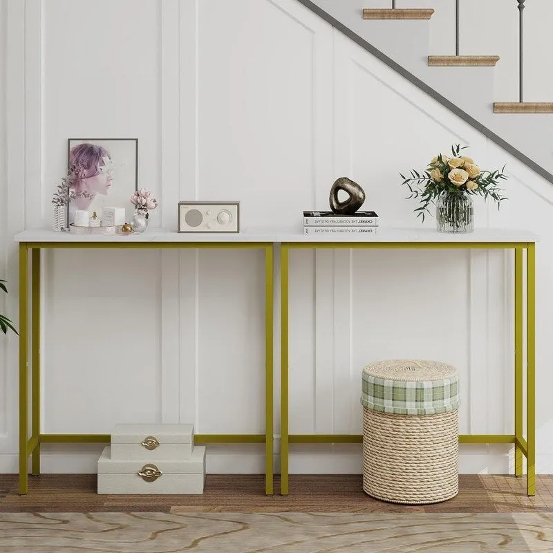 Narrow Console Table – Slim Entryway Table for Hallway, Bedroom, Living Room or Foyer