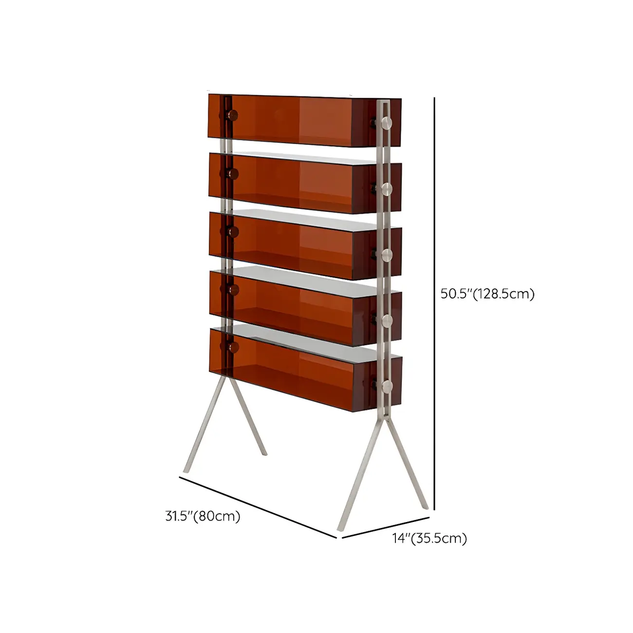 Tan Open Modern Acrylic Display Cabinet